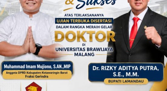 Anggota DPRD Kabupaten Kotawaringin Barat (Kobar) Fraksi Partai Gerindra, Muhammad Imam Mujiono, S.AN., M.IP